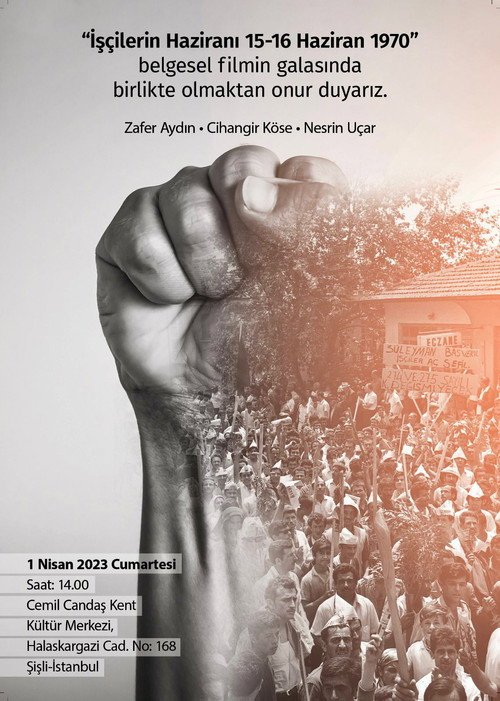 İşçilerin Haziranı 15-16 Haziran 1970 afişi